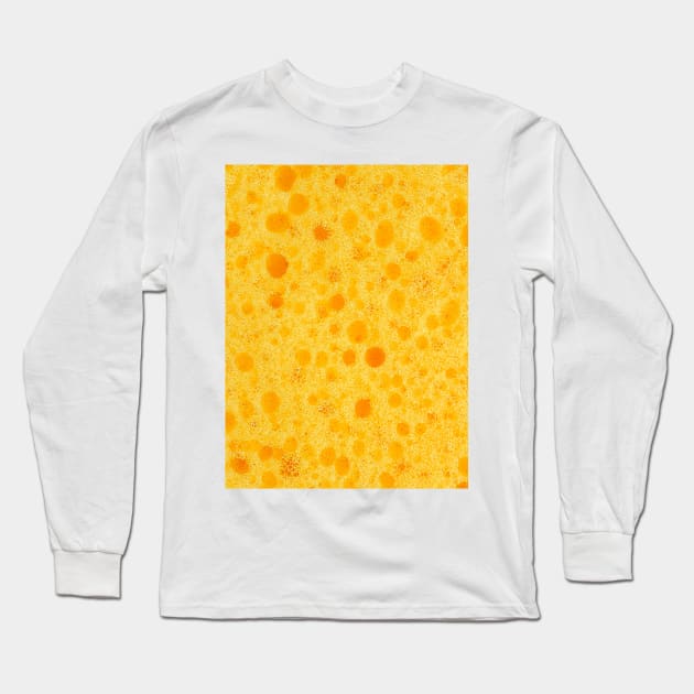 Yellow Sponge Foam Macro Photograph Long Sleeve T-Shirt by love-fi